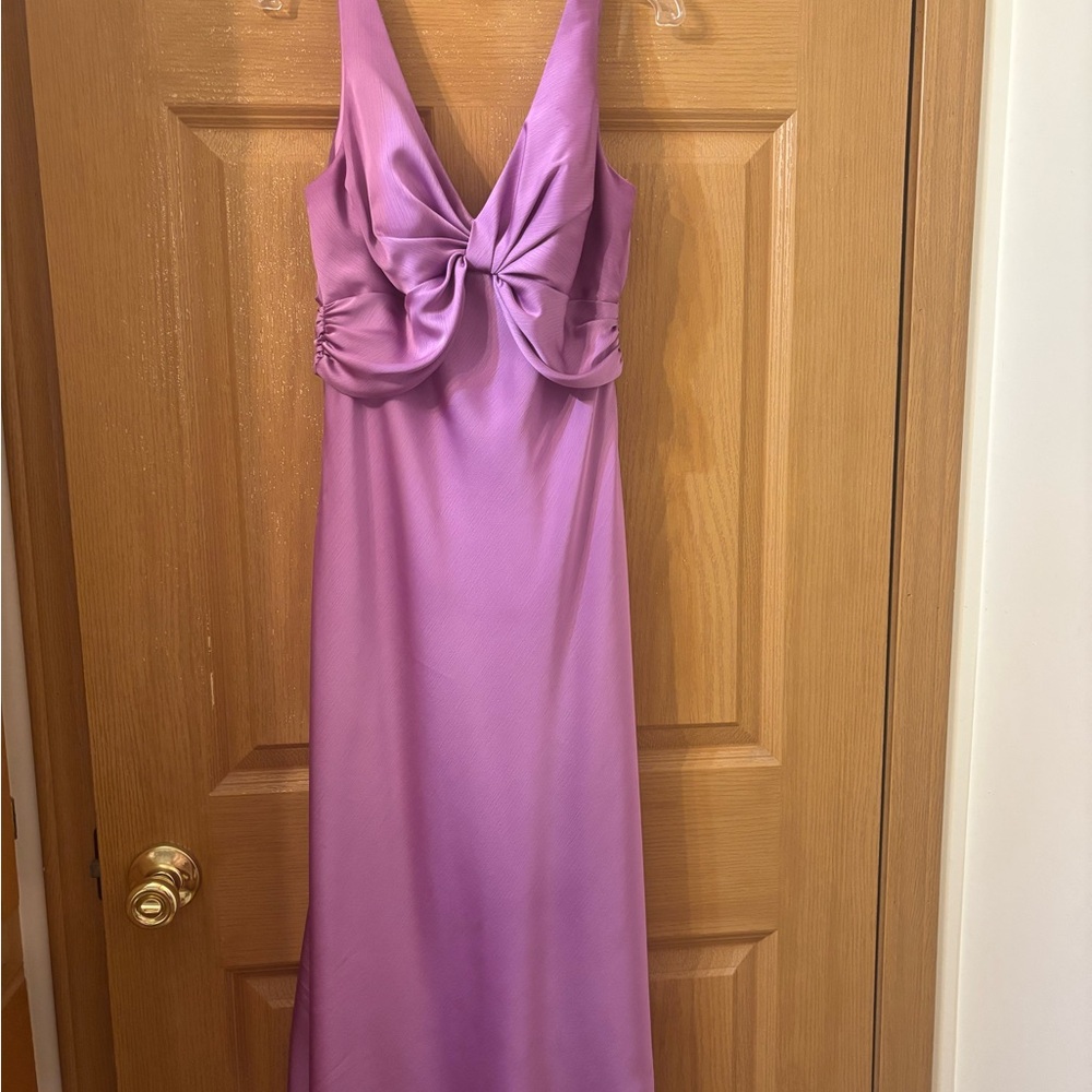 David's Bridal Lavender Backless Dress
